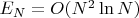 $E_N=O(N^2 \ln N)$