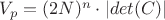 $V _p=(2N)^n \cdot |det(C)|$