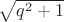 $\sqrt{q^2+1}$