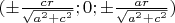 $(\pm \frac{cr}{\sqrt{a^2+c^2}};0;\pm \frac{ar}{\sqrt{a^2+c^2}})$
