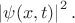 $\left|\psi(x,t)\right|^2.$