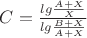 ${C = \frac{lg\frac{A+X}{X}}{lg\frac{B+X}{A+X}}$