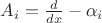$A_i=\frac d{dx}-\alpha_i$