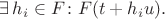 $\exists\,h_i \in F\colon F(t+h_i u).$