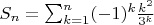 $S_n=\sum_{k=1}^{n} (-1)^k \frac{k^2}{3^k}$