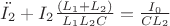 $\ddot{I_{2}}+I_{2}\frac{(L_{1}+L_{2})}{L_{1}L_{2}C}=\frac{I_{0}}{CL_{2}}$