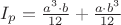 $I_p = \frac{a^3 \cdot b}{12}+\frac{a \cdot b^3}{12}$