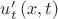 $u'_t\left( {x,t} \right) $