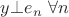 $y \bot e_n \ \forall n$