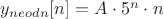 $y_{neodn}[n]=A\cdot 5^n\cdot n$