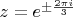 $z=e^{\pm\frac{2\pi i}3}$
