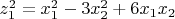 $z_1^2=x_1^2-3x_2^2+6x_1x_2$