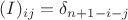 $(I)_{ij}=\delta_{n+1-i-j}$