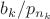 $b_k/p_{n_k}$