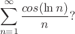 $$\sum_{n=1}^{\infty}{\frac{cos(\ln n)}{n}}?$$