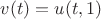$v(t) = u(t, 1)$