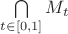$\bigcap\limits_{t\in[0,1]} M_t$