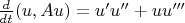 $\frac{d}{dt}(u,Au) = u'u''+u u'''$
