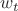 $w_{t}$ $w_{t}$