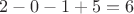 $2-0-1+5=6$