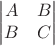 $$\begin{vmatrix} A & B \\ B & C\end{vmatrix}$$