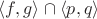 $\langle f,g\rangle \cap\langle p,q \rangle$