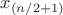 $x_{(n/2 + 1)}$