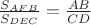 $\frac {S_{AFB}} {S_{DEC}}=\frac {AB} {CD}$