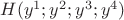 $H(y^{1};y^{2};y^{3};y^{4})$
