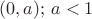 $(0,a); \, a<1$ $(0,a); \, a<1$