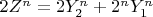 $2Z^n=2Y_2^n+2^nY_1^n$