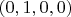 $(0, 1, 0, 0)$