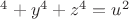 $^4+y^4+z^4=u^2$