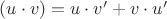 $(u \cdot v) = u \cdot v' + v \cdot u'$