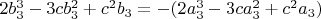 $2b_3^3-3cb_3^2+c^2b_3=-(2a_3^3-3ca_3^2+c^2a_3)$