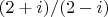 $(2+i)/(2-i)$