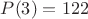 $P(3)=122$