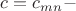 $c=c_{mn} - $ $c=c_{mn} - $