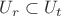 $U_r \subset U_t$