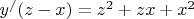$y^/(z-x)=z^2+zx+x^2$