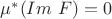 $\mu^{*}(Im \ F) = 0$