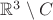 $\mathbb{R}^3 \setminus C$
