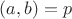 $(a,b)=p$