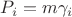 $  P_i= m \gamma_i $