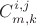 $C_{m,k}^{i,j}$ $C_{m,k}^{i,j}$