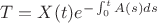 $T=X(t)e^{-\int_0^tA(s)ds}$