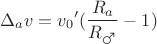 $$\Delta_av={v_0}'(\frac{R_a}{R_{\mars}}-1)$$