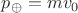 $p_{\oplus}=mv_0$ $p_{\oplus}=mv_0$
