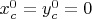 $x^{0}_c=y^{0}_c=0$