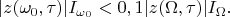 $$|z(\omega_0,\tau)|I_{\omega_0}<0,1|z(\Omega,\tau)|I_{\Omega}.$$
